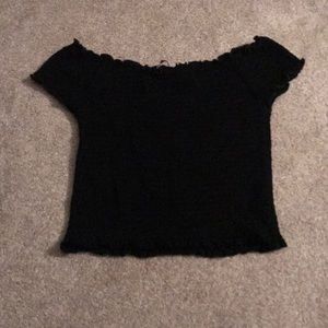 Brandy Melville black off the shoulder top OS
